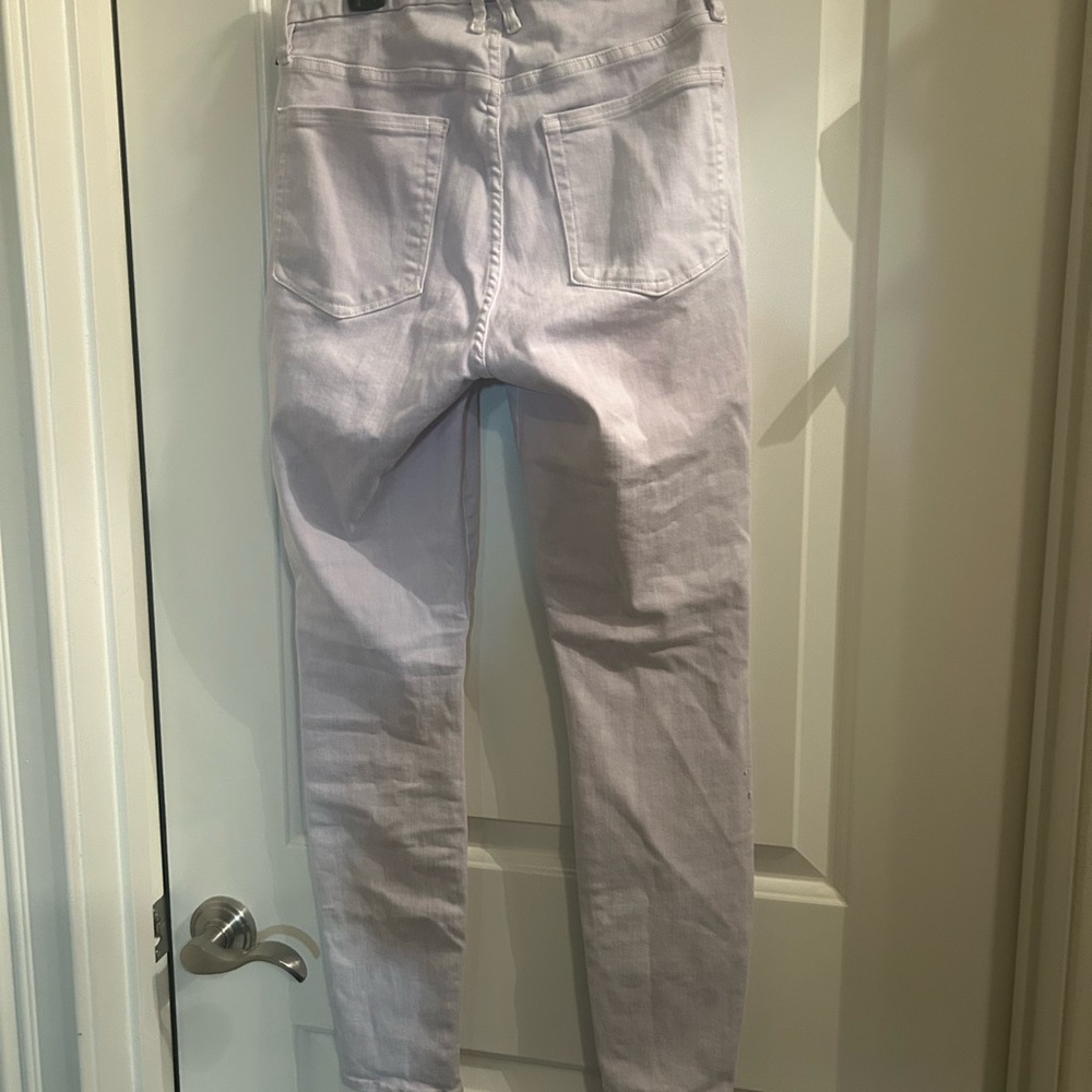 Good American Good Legs Crop Lavender High-Waisted Jeans - Picture 3 of 5